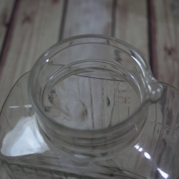Dining Vintage 2 Quart Ribbed Glass Water Pitcher Made In France